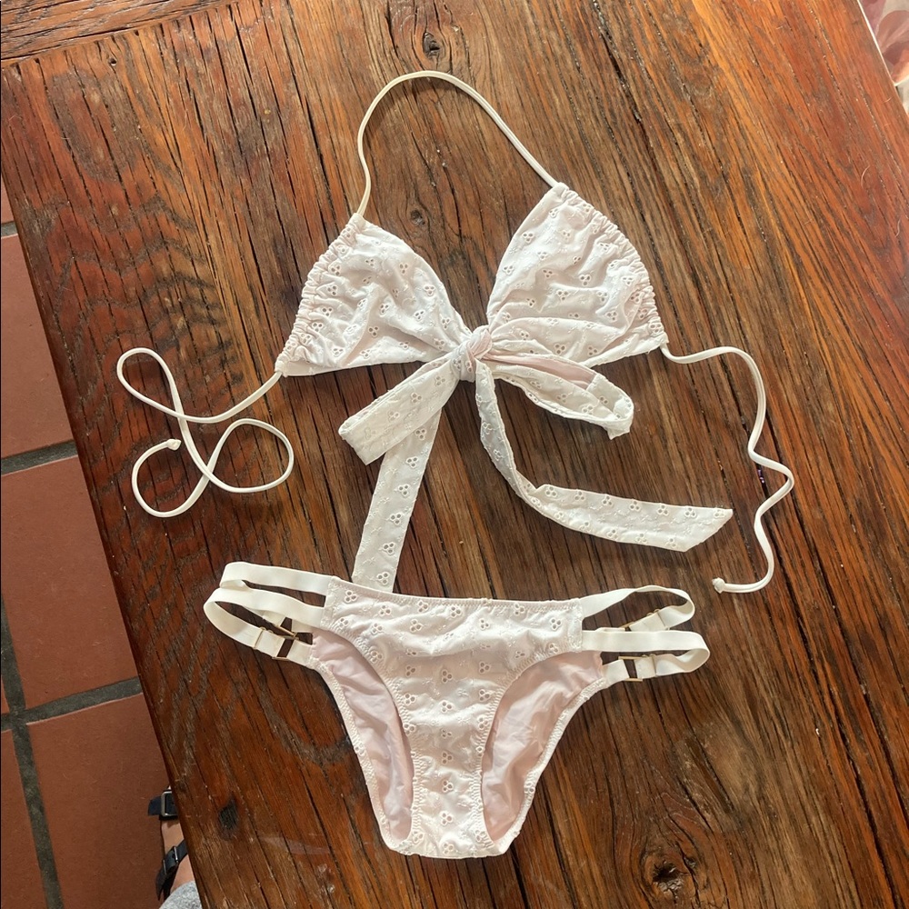 White Crochet Doily Bikini by Hot as Hell HAH